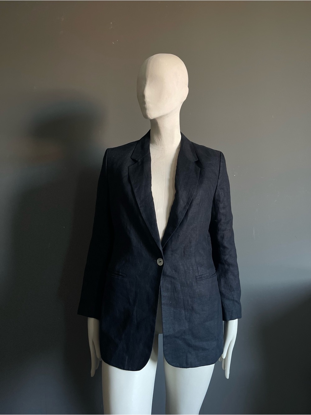 Jennifer Moore Dark Navy Single-Button Tailored Blazer